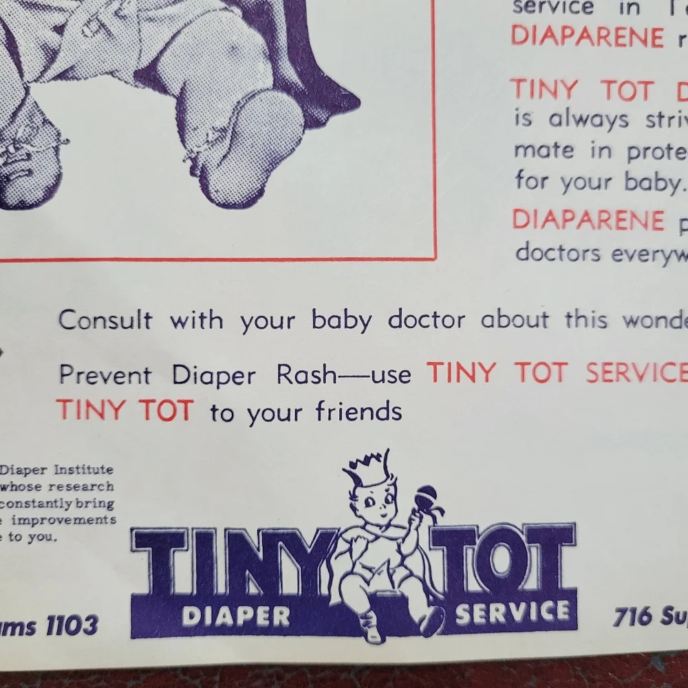 Vintage Baby Diaper Tiny Tot Ephemera ~ Baby Shower ~ Scrapbook ~ Crafts ~ FINAL
